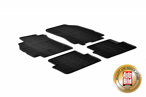 Custom Fit Rubber Floor Mats Compatible With Renault Megane III Grandtour (Estate) 05.2009-07.2016 4 Pcs Set, With Raised Edge, Award Winning Design, Black Colour, Precision-Fit Rubber Car Mats