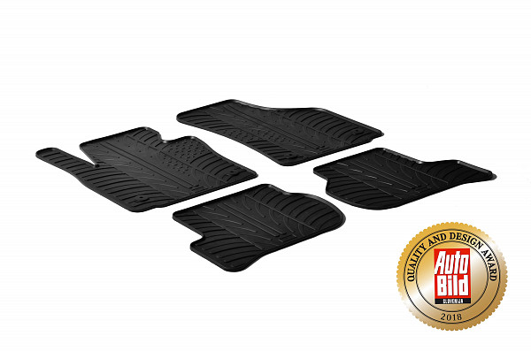 Custom Fit Rubber Floor Mats Compatible With Seat Leon & Leon Cupra 03.2005-11.2012 4 Pcs Set, With Raised Edge, Award Winning Design, Black Colour, Precision-Fit Rubber Car Mats