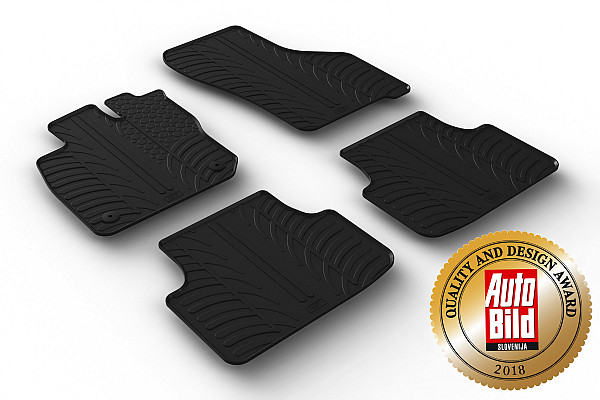 Custom Fit Rubber Floor Mats Compatible With Seat Leon Hatchback & Sportstourer ST (Estate) 04.2020-> 4 Pcs Set, With Raised Edge, Award Winning Design, Black Colour, Precision-Fit Rubber Car Mats
