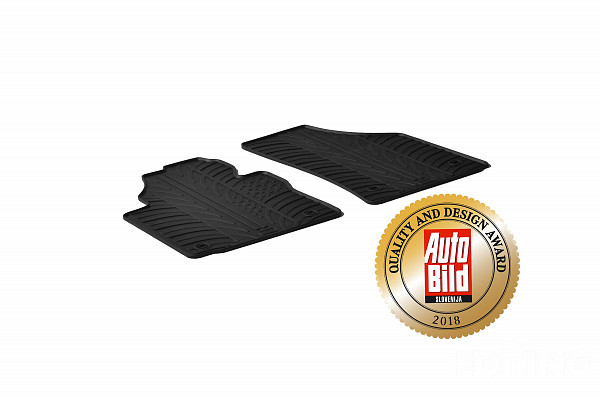 Custom Fit Rubber Floor Mats Compatible With Volkswagen Caddy (Cargo) & Caddy Maxi 09.2003-10.2020 4 Pcs Set, With Raised Edge, Award Winning Design, Black Colour, Precision-Fit Rubber Car Mats