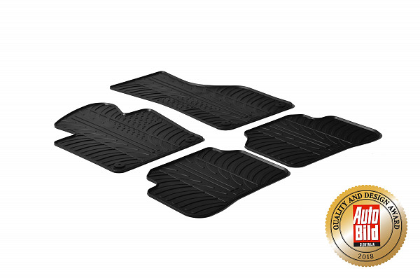 Custom Fit Rubber Floor Mats Compatible With Volkswagen Passat Limousine, Variant (Estate), Alltrack (B7) 11.2010-09.2014 4 Pcs Set, With Raised Edge, Award Winning Design, Black Colour, Precision-Fit Rubber Car Mats