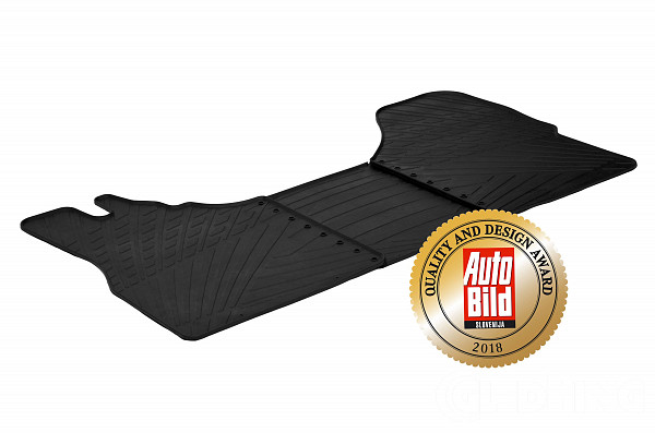 Custom Fit Rubber Floor Mats Compatible With Iveco Daily Cargo 2006-2014 2 Pcs Set, With Raised Edge, Award Winning Design, Black Colour, Precision-Fit Rubber Car Mats
