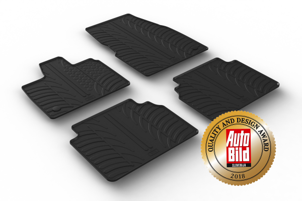 Custom Fit Rubber Floor Mats Compatible With BMW i3 & i3s 10.2013-03.2022 4 Pcs Set, With Raised Edge, Award Winning Design, Black Colour, Precision-Fit Rubber Car Mats
