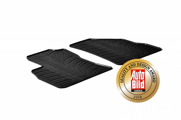 Custom Fit Rubber Floor Mats Compatible With Opel Combo (Cargo) 02.2012-08.2017 4 Pcs Set, With Raised Edge, Award Winning Design, Black Colour, Precision-Fit Rubber Car Mats