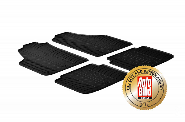 Custom Fit Rubber Floor Mats Compatible With Lancia Musa 10.2007-08.2012 4 Pcs Set, With Raised Edge, Award Winning Design, Black Colour, Precision-Fit Rubber Car Mats