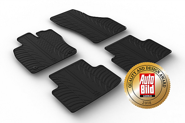 Custom Fit Rubber Floor Mats Compatible With Cupra Formentor 11.2020-> 4 Pcs Set, With Raised Edge, Award Winning Design, Black Colour, Precision-Fit Rubber Car Mats