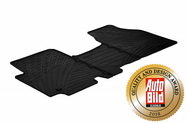 Custom Fit Rubber Floor Mats Compatible With Renault Trafic 10.2001-08.2014 3 Pcs Set, With Raised Edge, Award Winning Design, Black Colour, Precision-Fit Rubber Car Mats