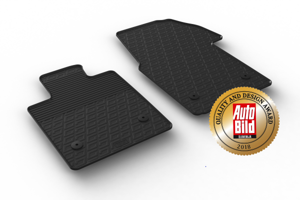 Custom Fit Rubber Floor Mats Compatible With Volkswagen T7, Multivan 11.2021-> 4 Pcs Set, With Raised Edge, Award Winning Design, Black Colour, Precision-Fit Rubber Car Mats