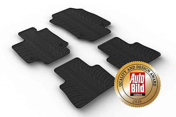 Custom Fit Rubber Floor Mats Compatible With Lexus NX 10.2021-> 2 Pcs Set, With Raised Edge, Award Winning Design, Black Colour, Precision-Fit Rubber Car Mats