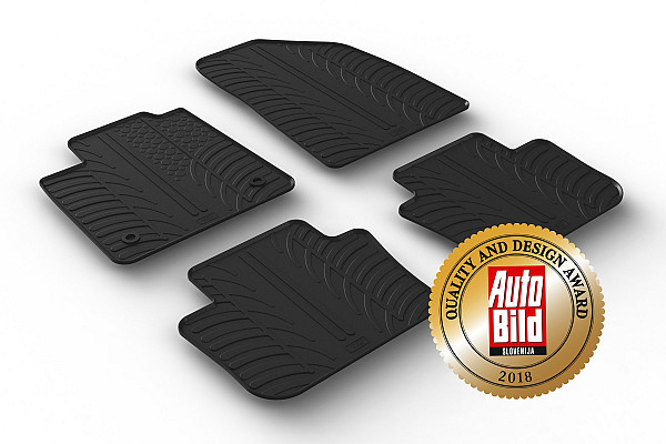 Custom Fit Rubber Floor Mats Compatible With MG 4 Electric 09.2022-> 4 Pcs Set, With Raised Edge, Award Winning Design, Black Colour, Precision-Fit Rubber Car Mats