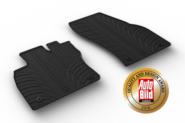 Custom Fit Rubber Floor Mats Compatible With Ford Tourneo Cargo L1, L2 05.2022-> 4 Pcs Set, With Raised Edge, Award Winning Design, Black Colour, Precision-Fit Rubber Car Mats