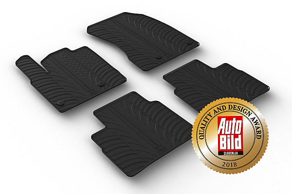 Custom Fit Rubber Floor Mats Compatible With Nissan X-Trail (Not For Hybid) 08.2020-> 4 Pcs Set, With Raised Edge, Award Winning Design, Black Colour, Precision-Fit Rubber Car Mats