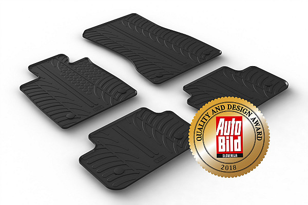 Custom Fit Rubber Floor Mats Compatible With BMW 5 Series G60 Limousine & Touring (Estate) 10.2023-> 4 Pcs Set, With Raised Edge, Award Winning Design, Black Colour, Precision-Fit Rubber Car Mats