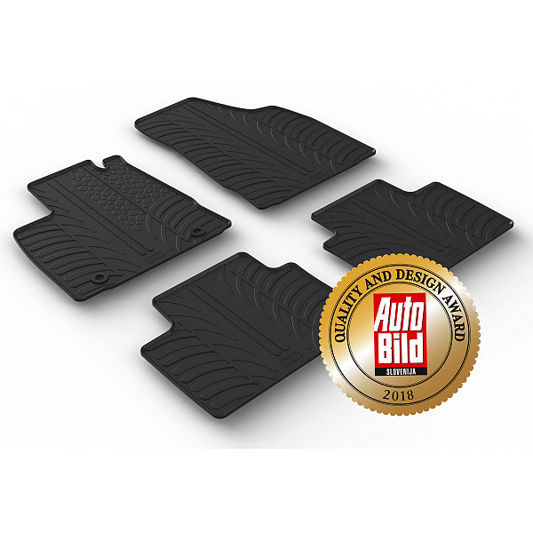 Custom Fit Rubber Floor Mats Compatible With MG MG 3 05.2024-> 4 Pcs Set, With Raised Edge, Award Winning Design, Black Colour, Precision-Fit Rubber Car Mats