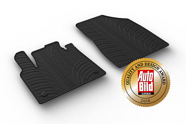 Custom Fit Rubber Floor Mats Compatible With Nissan Townstar Cargo 06.2022-> 4 Pcs Set, With Raised Edge, Award Winning Design, Black Colour, Precision-Fit Rubber Car Mats