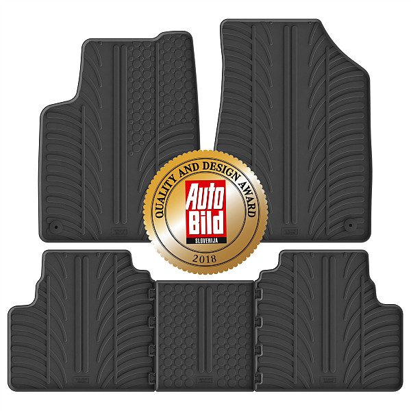 Custom Fit Rubber Floor Mats Compatible With Dongfeng Box 08.2025-> 4 Pcs Set, With Raised Edge, Award Winning Design, Black Colour, Precision-Fit Rubber Car Mats