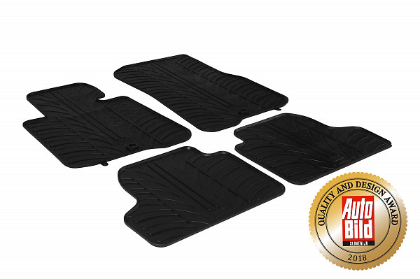 Custom Fit Rubber Floor Mats Compatible With BMW 4 Series Gran Coupe F36 03.2014-05.2020 4 Pcs Set, With Raised Edge, Award Winning Design, Black Colour, Precision-Fit Rubber Car Mats