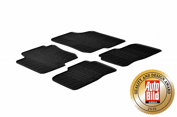 Custom Fit Rubber Floor Mats Compatible With Kia Ceed, Ceed Sportswagon (Estate) & Pro Ceed 09.2007-09.2012 4 Pcs Set, With Raised Edge, Award Winning Design, Black Colour, Precision-Fit Rubber Car Mats