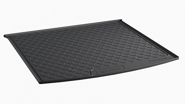 Design Kofferraumwanne kompatibel mit Skoda Kodiaq 5 Sitzer ab BJ. 03.2017-04.2023 für variablen Ladeboden in oberer Position, mit Reserverad Kofferraummatte passgenau mit erhöhtem Rand