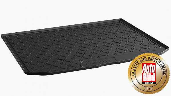 Design Cargo Trunk Liner Compatible With A3 Sportback 8V, S3, RS3, 5 Door Hatchback 02.2013-04.2020 for Upper Variable Floor/With Narrow Spare Tire Custom-fit Cargo Trunk Mat With Raised Edge