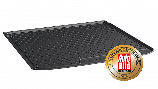 Design Cargo Trunk Liner Compatible With Enyaq 04.2021-> for Upper Floor (Not For Variable Floor) Custom-fit Cargo Trunk Mat With Raised Edge