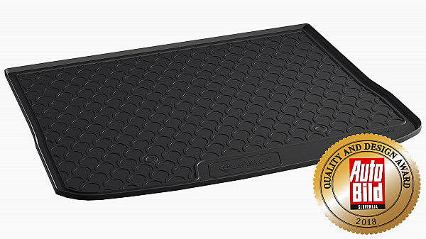 Design Cargo Trunk Liner Compatible With Tiguan (I Generation MK 1) 10.2007-03.2016 for Upper Variable Floor Custom-fit Cargo Trunk Mat With Raised Edge