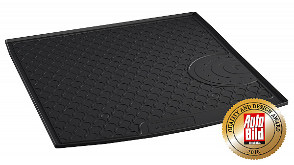 Design Cargo Trunk Liner Compatible With Golf VII Variant (Estate) 09.2013-04.2020 for Upper Variable Floor Custom-fit Cargo Trunk Mat With Raised Edge