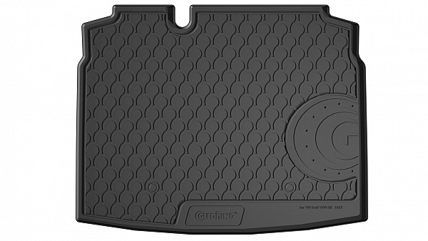 Design Cargo Trunk Liner Compatible With Golf VI Hatchback 10.2008-12.2013 With Narrow Spare Tire Custom-fit Cargo Trunk Mat With Raised Edge
