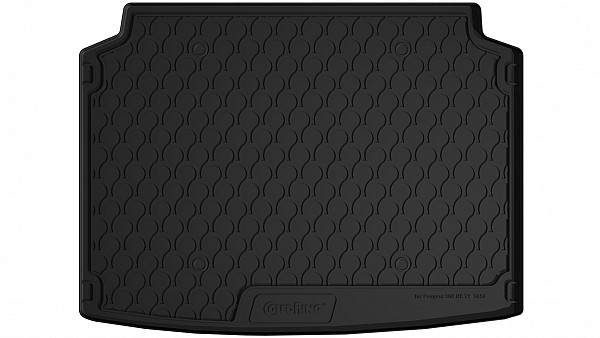 Design Cargo Trunk Liner Compatible With 308 Hatchback 09.2013-06.2021  Custom-fit Cargo Trunk Mat With Raised Edge