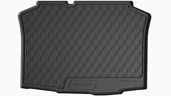 Design Kofferraumwanne kompatibel mit Seat Ibiza 5 Türer Schrägheck 6J BJ. 06.2008-04.2017  Kofferraummatte passgenau mit erhöhtem Rand