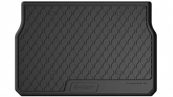 Design Cargo Trunk Liner Compatible With 208 Hatchback 5 Doors 04.2012-12.2019  Custom-fit Cargo Trunk Mat With Raised Edge