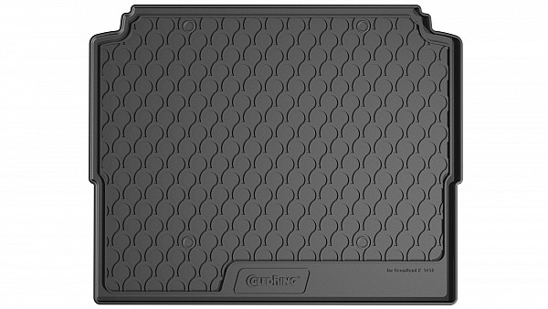 Design Cargo Trunk Liner Compatible With Grandland X 10.2017-07.2021 for Lower Variable Floor Custom-fit Cargo Trunk Mat With Raised Edge