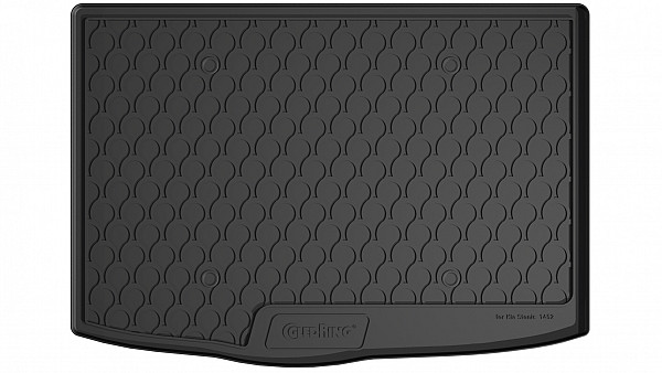 Design Kofferraumwanne kompatibel mit Kia Stonic ab BJ. 09.2017-09.2020 für unteren (tiefen) Ladeboden/nicht für variablen Boden Kofferraummatte passgenau mit erhöhtem Rand