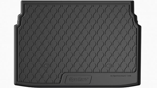 Design Cargo Trunk Liner Compatible With Crossland X 06.2017-07.2024 for Upper Variable Floor Custom-fit Cargo Trunk Mat With Raised Edge