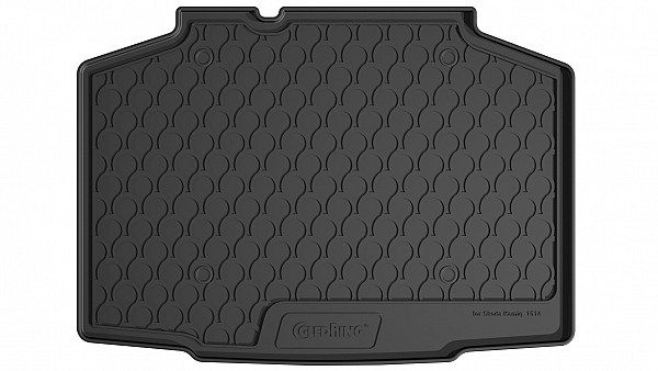 Design Cargo Trunk Liner Compatible With Kamiq 09.2019-> for Lower Floor (Not For Variable Floor) Custom-fit Cargo Trunk Mat With Raised Edge