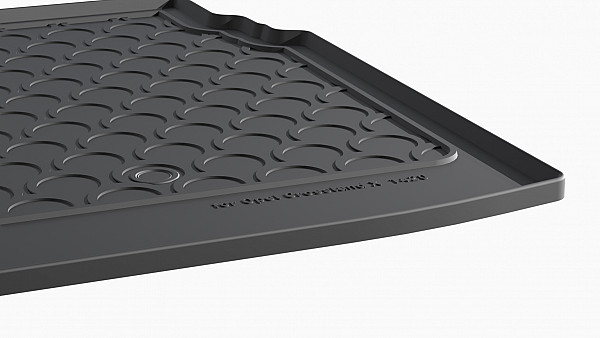 Design Cargo Trunk Liner Compatible With Crossland X 06.2017-07.2024 for Upper Variable Floor Custom-fit Cargo Trunk Mat With Raised Edge