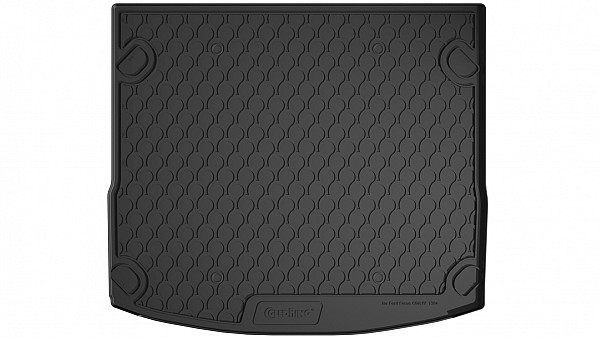 Design Kofferraumwanne kompatibel mit Ford Focus Turnier (Kombi) BJ. 09.2014-08.2018  Kofferraummatte passgenau mit erhöhtem Rand