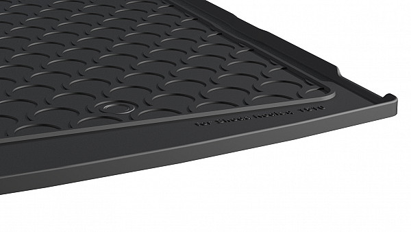 Design Cargo Trunk Liner Compatible With Kodiaq 5 Seats 03.2017-04.2023 for Lower Floor Without Spare Tire (Not For Variable Floor) Custom-fit Cargo Trunk Mat With Raised Edge