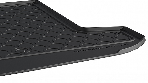 Design Cargo Trunk Liner Compatible With Tucson   08.2018-12.2020 for Upper Variable Floor With Narrow Spare Tire Custom-fit Cargo Trunk Mat With Raised Edge