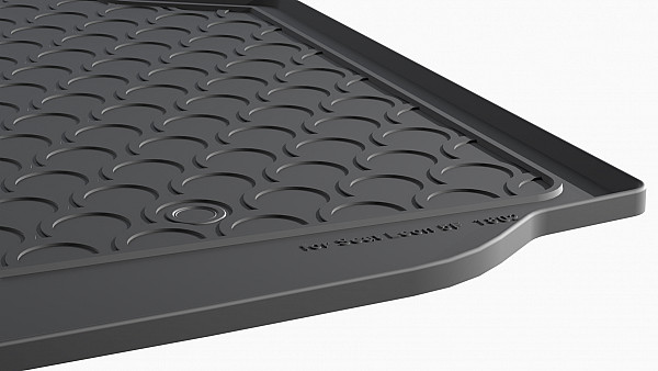 Design Cargo Trunk Liner Compatible With Leon 5 Door Hatchback 5F also Cupra, FR 11.2012-03.2020  Custom-fit Cargo Trunk Mat With Raised Edge