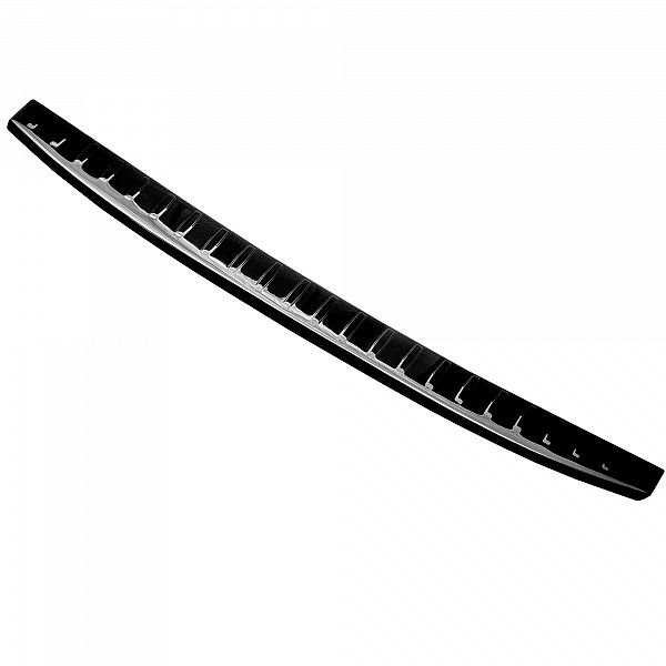 Stainless Steel Rear Bumper Protector Compatible With Hyundai Tucson 07.2015-07.2018 Rearguard, Tailored Fit Bumper Guard,  Loading Edge Protector- Colour Black Mirror Stainless Steel (Black Chrome)