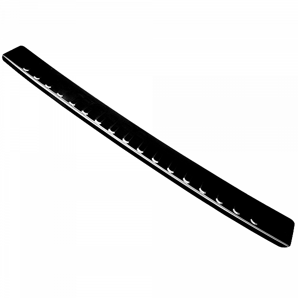 Stainless Steel Rear Bumper Protector Compatible With MINI Cooper, Cooper S, JCW, 3 doors & Coupe R56 & R58 11.2006-05.2015 Rearguard, Tailored Fit Bumper Guard,  Loading Edge Protector- Colour Black Mirror Stainless Steel (Black Chrome)