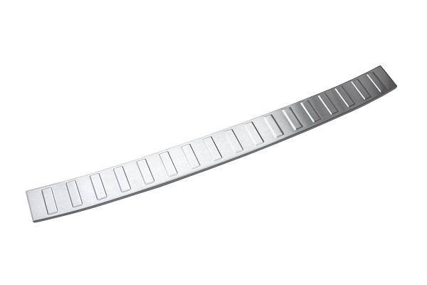 Stainless Steel Rear Bumper Protector Compatible With Volkswagen T6 Multivan, Transporter, California, Caravelle 06.2015-09.2019 Rearguard, Tailored Fit Bumper Guard,  Loading Edge Protector- Colour Brushed Stainless Steel