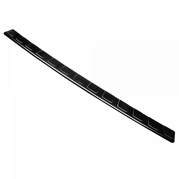 Stainless Steel Rear Bumper Protector Compatible With Volkswagen Caddy 11.2020-> Rearguard, Tailored Fit Bumper Guard,  Loading Edge Protector- Colour Black Mirror Stainless Steel (Black Chrome)