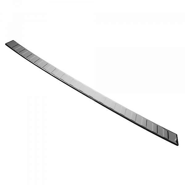Stainless Steel Rear Bumper Protector Compatible With Volkswagen Touran (2. Generation Typ 5T) 09.2015-> Rearguard, Tailored Fit Bumper Guard,  Loading Edge Protector- Colour Polished Stainless Steel (Chrome)