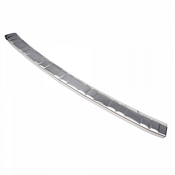 Stainless Steel Rear Bumper Protector Compatible With Skoda Octavia IV Combi Estate 04.2020-> (not for RS)  Rearguard, Tailored Fit Bumper Guard,  Loading Edge Protector- Colour Polished Stainless Steel (Chrome)