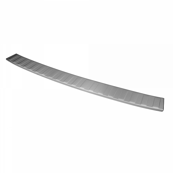 Stainless Steel Rear Bumper Protector Compatible With Skoda Kamiq 09.2019-> Rearguard, Tailored Fit Bumper Guard,  Loading Edge Protector- Colour Brushed Stainless Steel