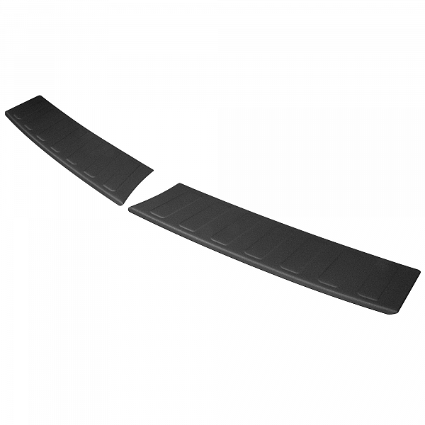 Stainless Steel Rear Bumper Protector Compatible With Opel Mokka II 01.2021-> Rearguard, Tailored Fit Bumper Guard,  Loading Edge Protector- Colour Matte Black Powdercoated Stainless Steel