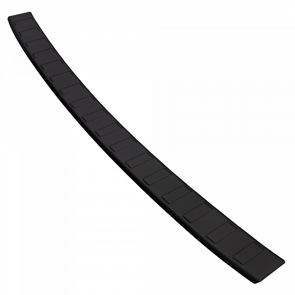 Stainless Steel Rear Bumper Protector Compatible With Skoda Fabia IV Hatchback 5 doors 07.2021-> Rearguard, Tailored Fit Bumper Guard,  Loading Edge Protector- Colour Matte Black Powdercoated Stainless Steel