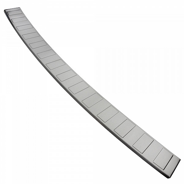 Stainless Steel Rear Bumper Protector Compatible With Opel Vivaro C 07.2019-> Rearguard, Tailored Fit Bumper Guard,  Loading Edge Protector- Colour Brushed Stainless Steel